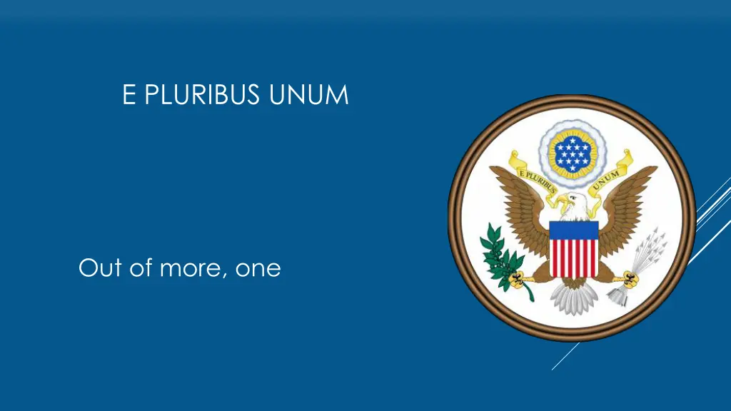 e pluribus unum