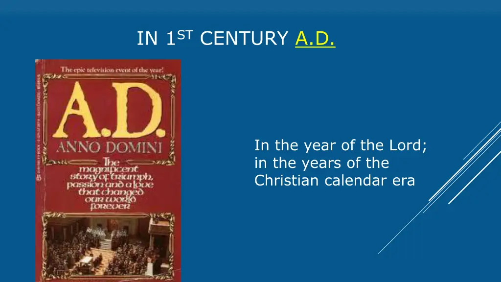 in 1 st century a d