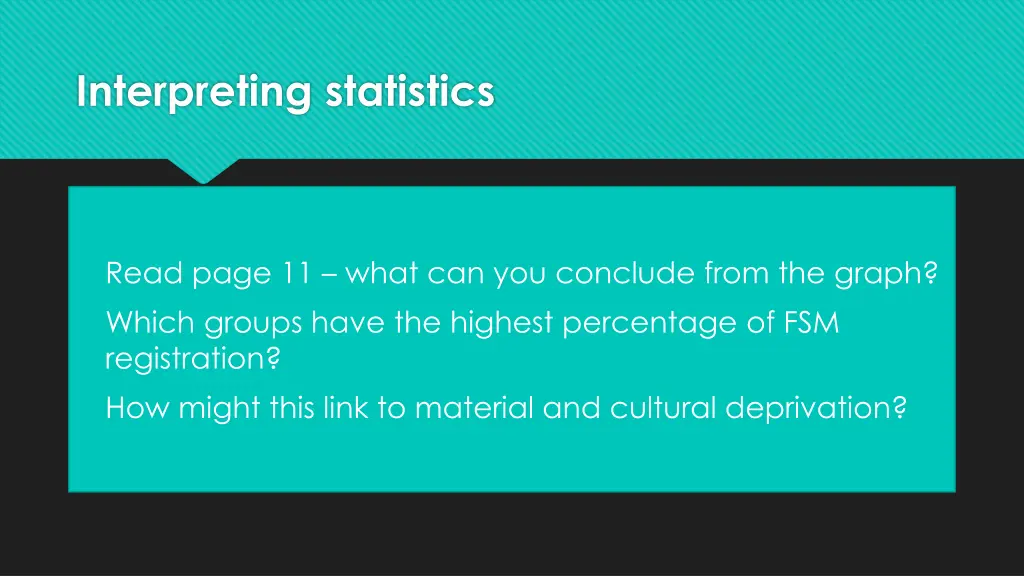 interpreting statistics