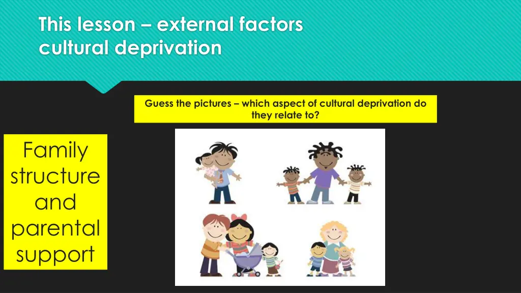 this lesson external factors cultural deprivation 2