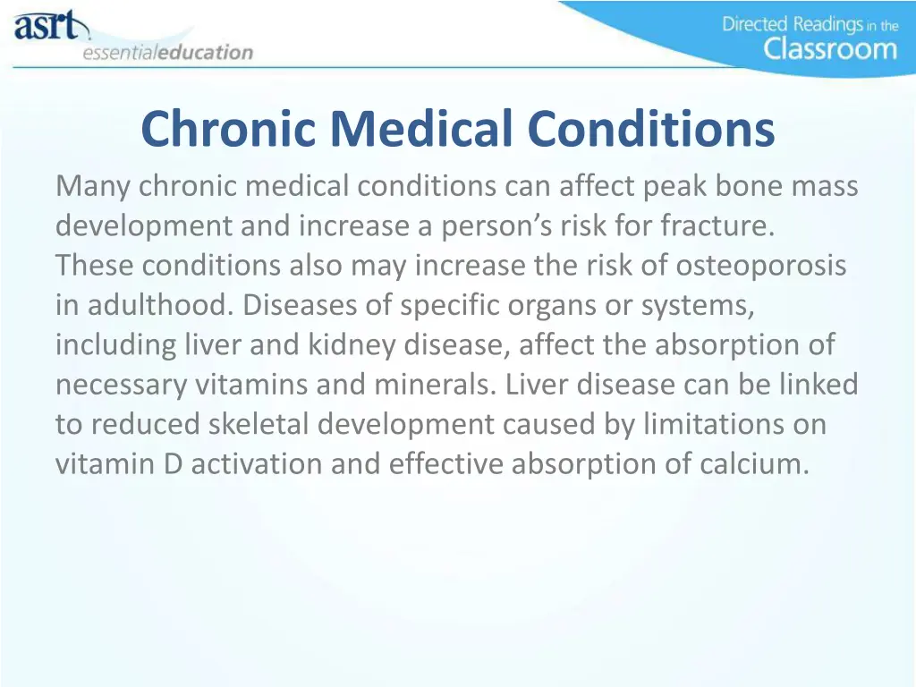 chronic medical conditions many chronic medical