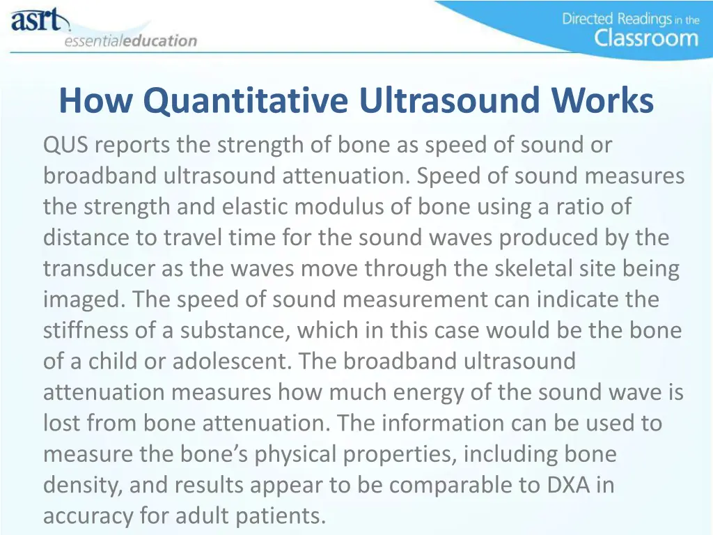 how quantitative ultrasound works qus reports