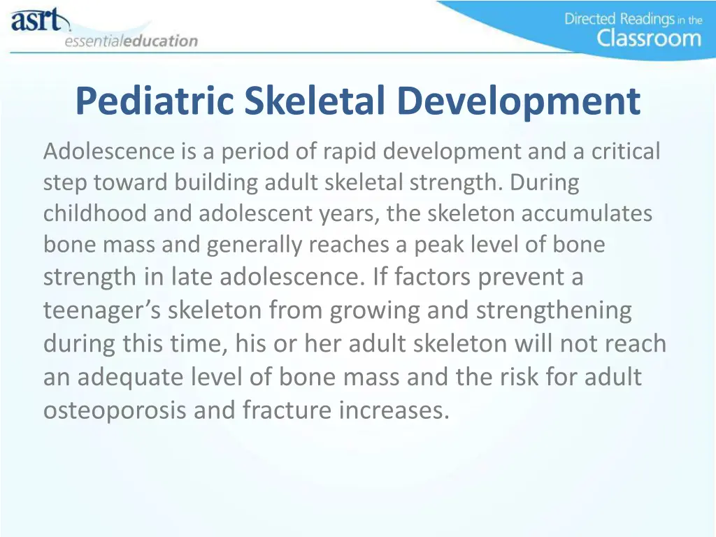 pediatric skeletal development