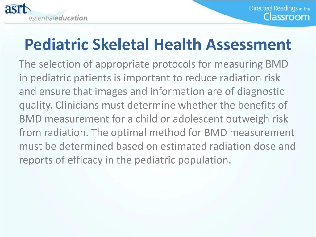 pediatric skeletal health assessment