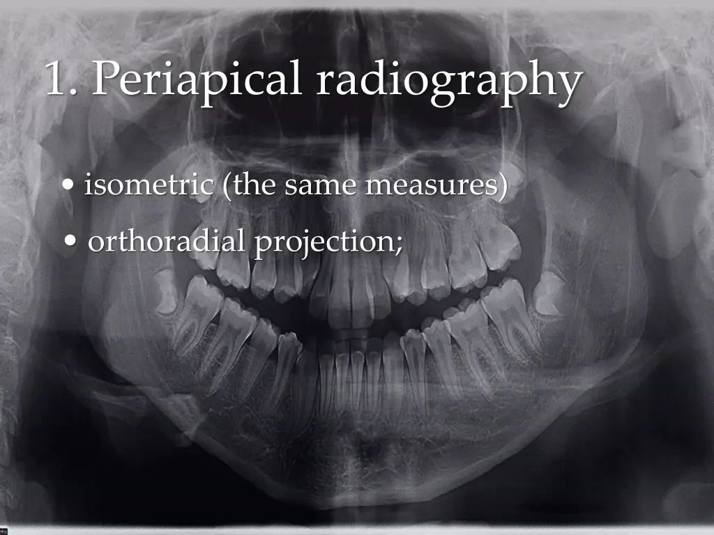 1 periapical radiography 1