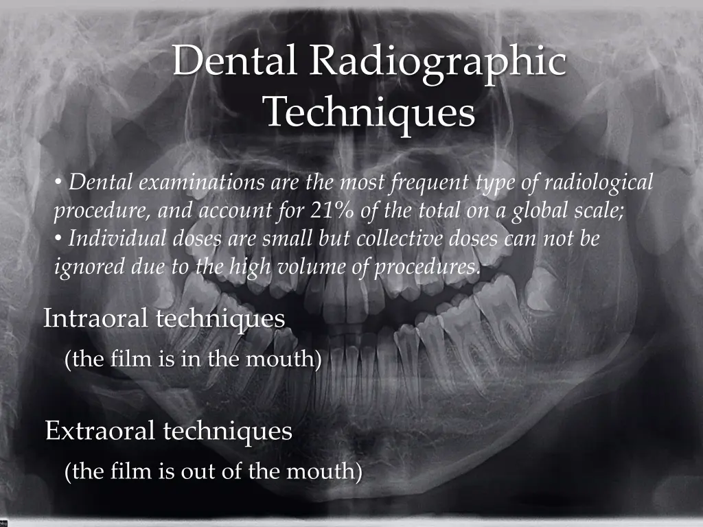 dental radiographic techniques