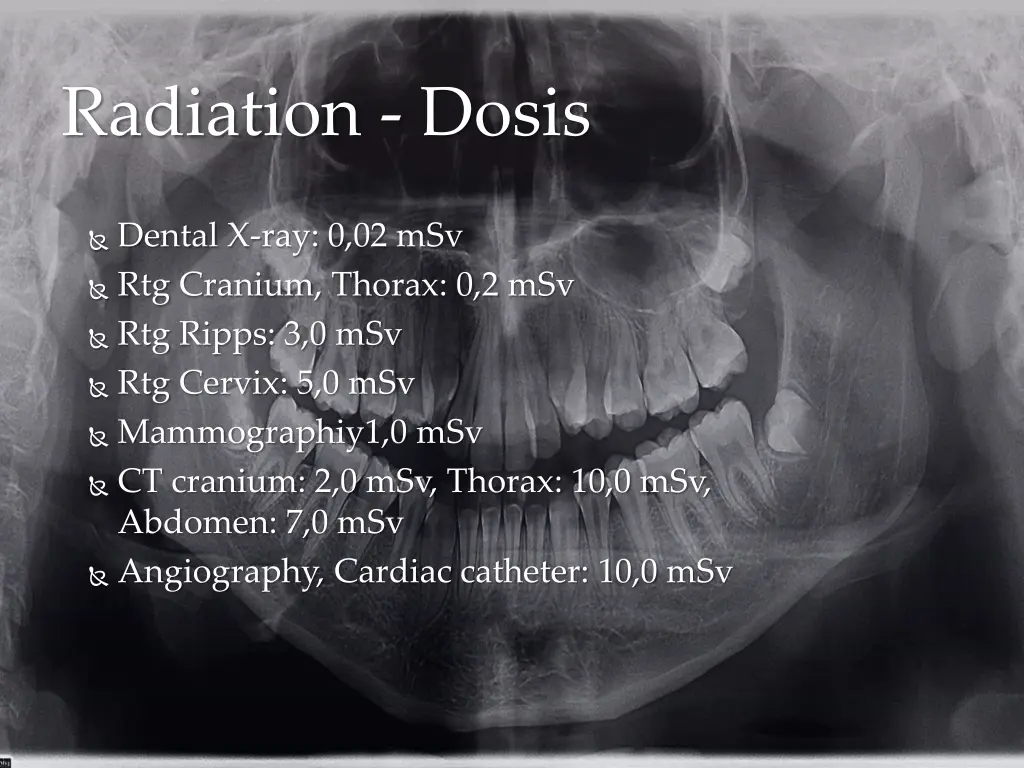 radiation dosis