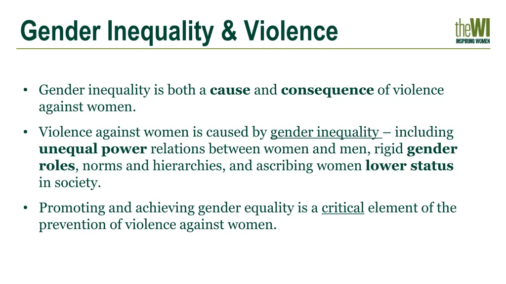 gender inequality violence