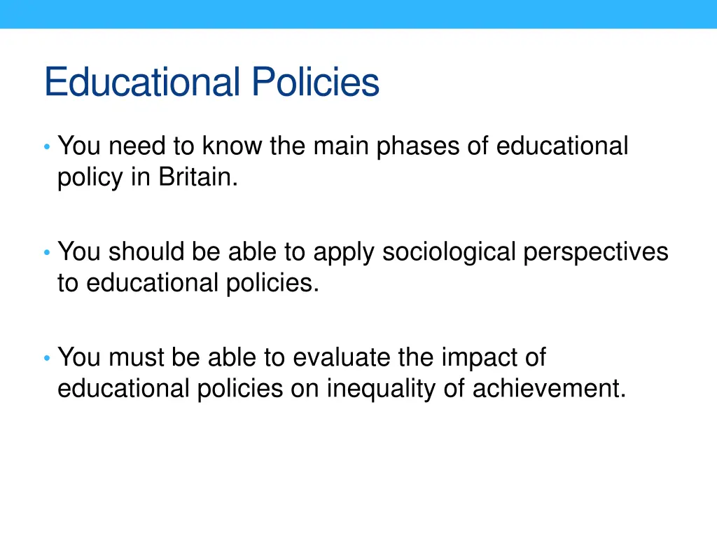 educational policies