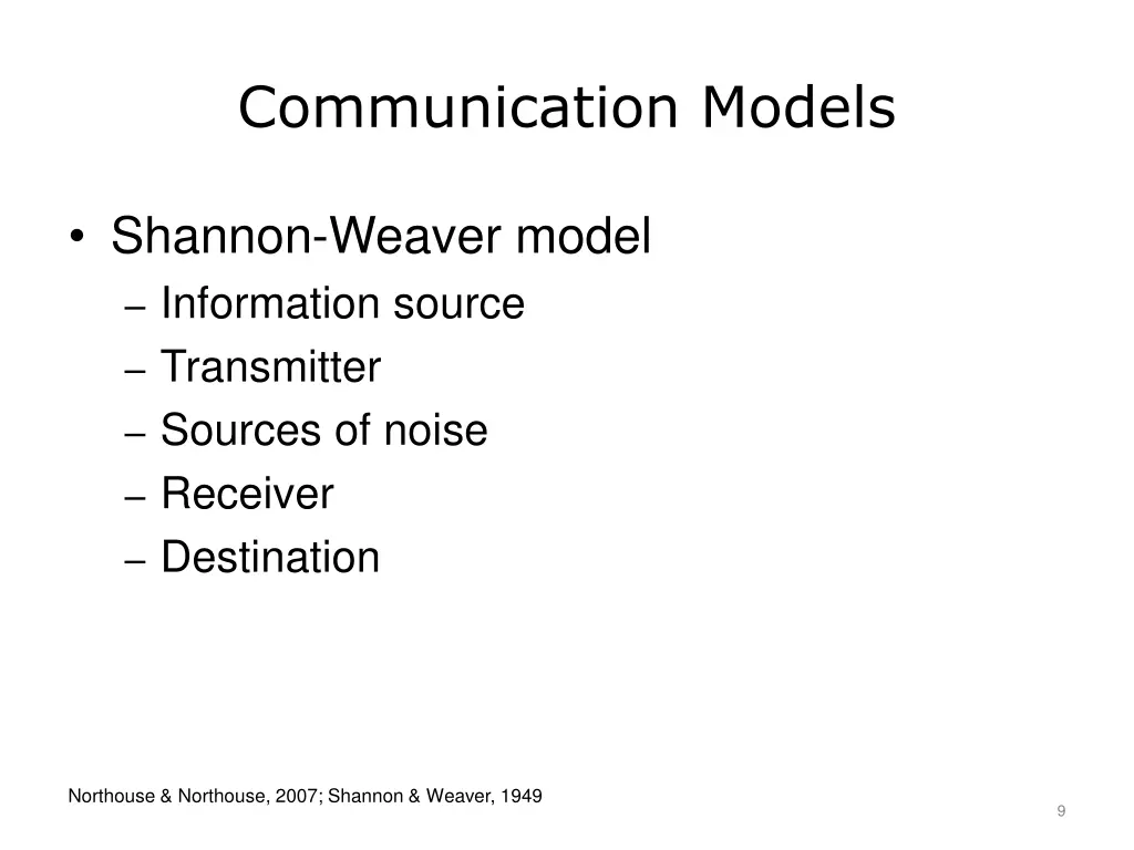 communication models