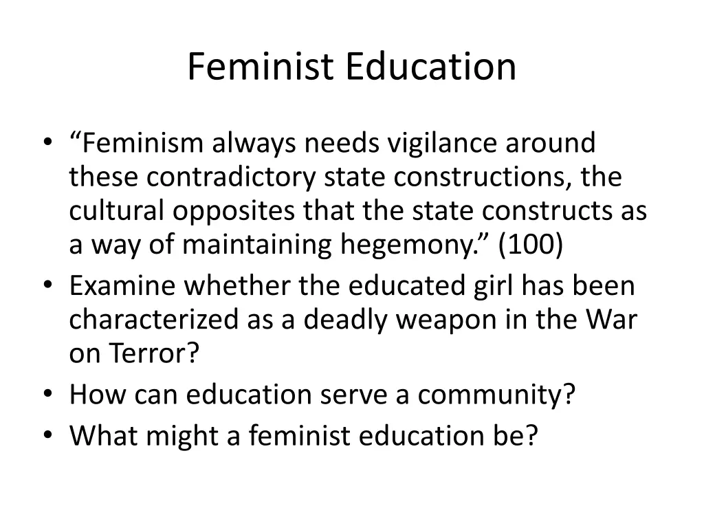 feminist education