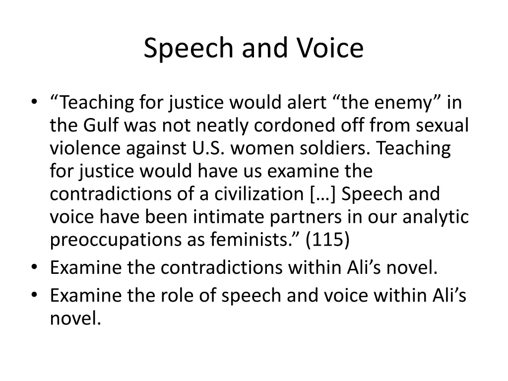 speech and voice