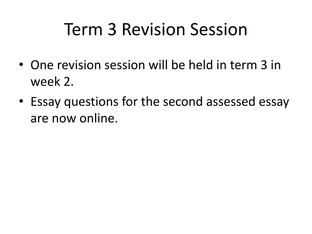 term 3 revision session