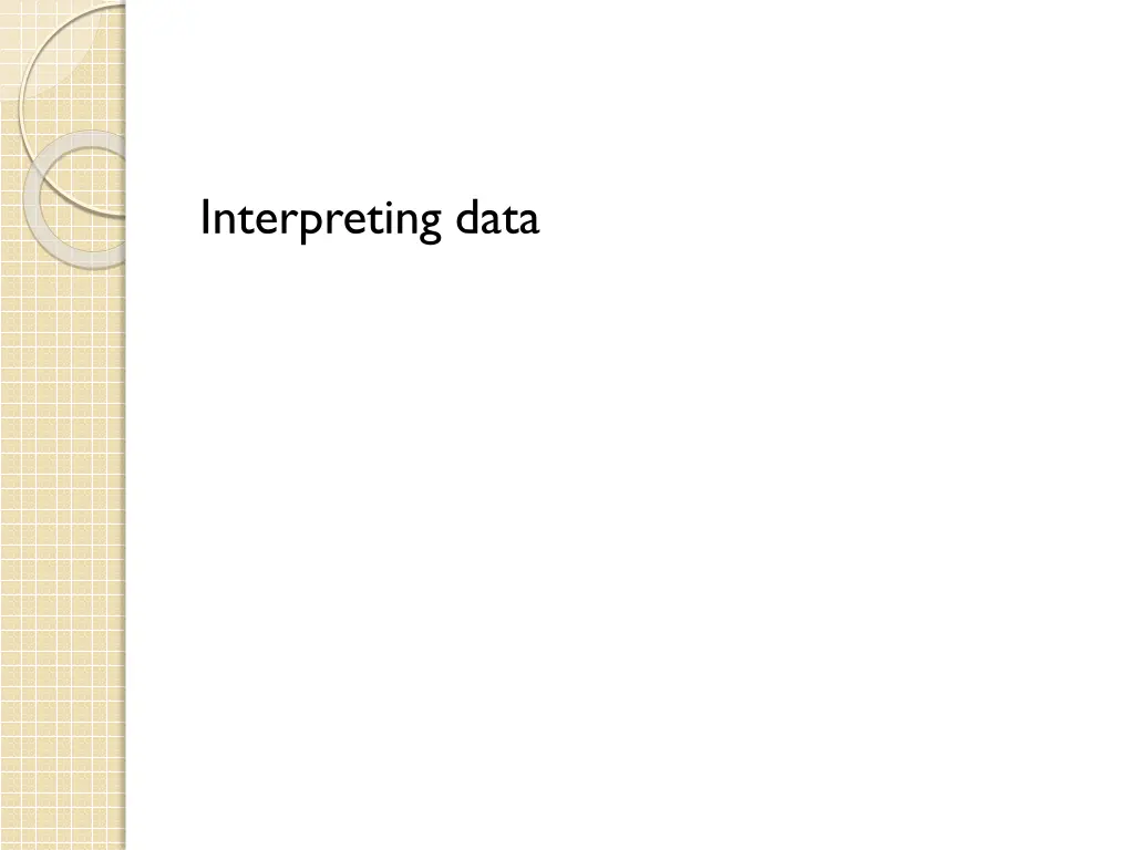 interpreting data