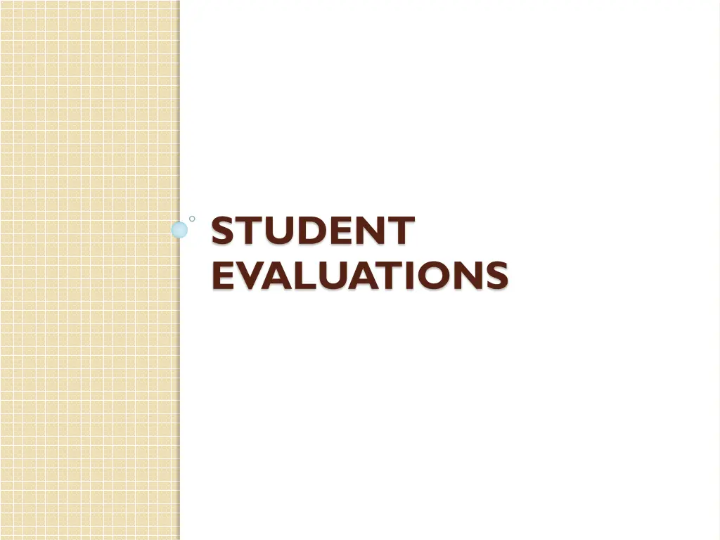 student evaluations