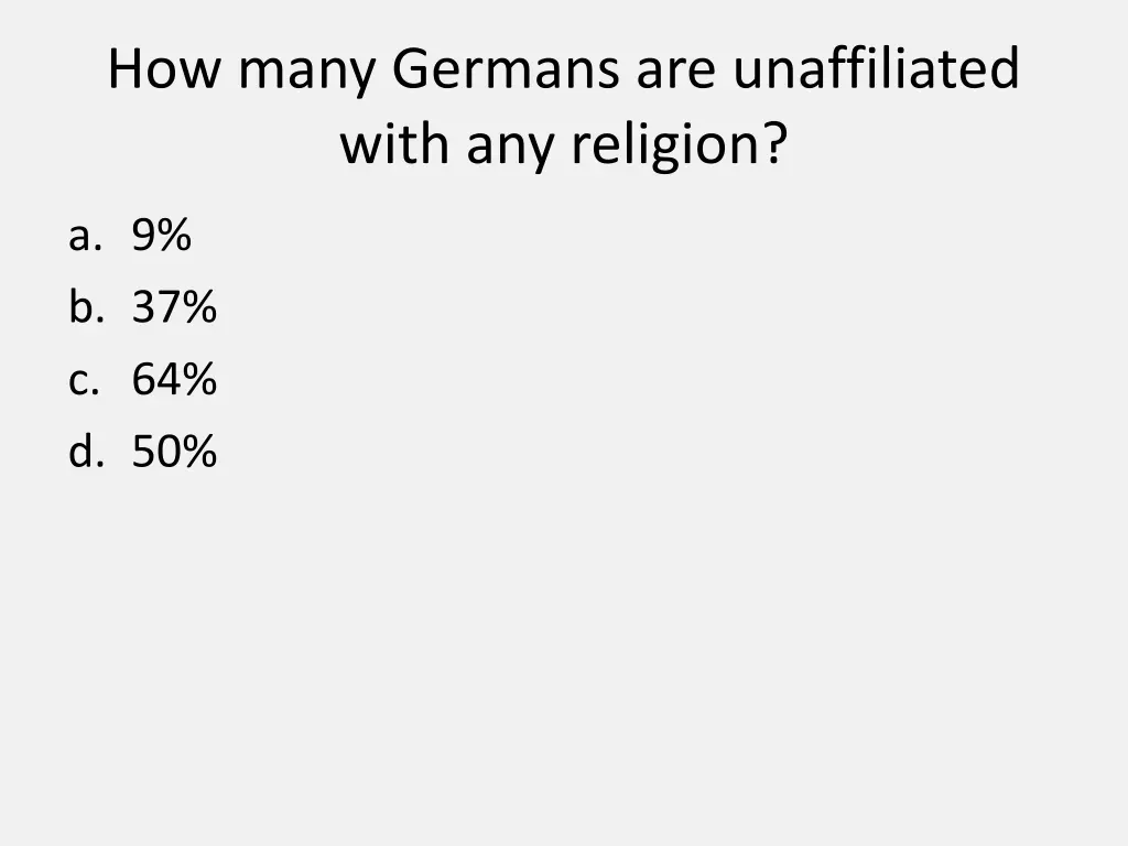 how many germans are unaffiliated with