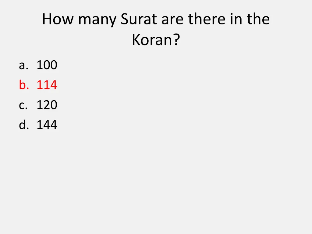 how many surat are there in the koran 1