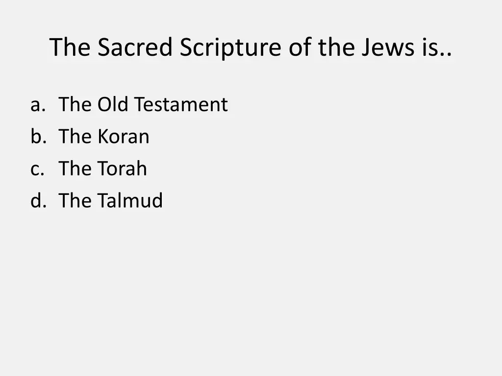 the sacred scripture of the jews is