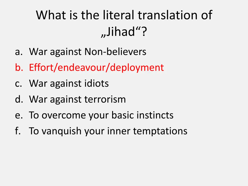 what is the literal translation of jihad 1