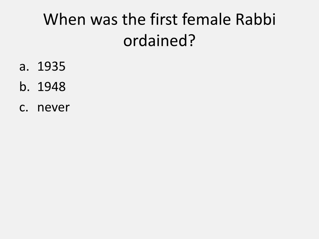 when was the first female rabbi ordained