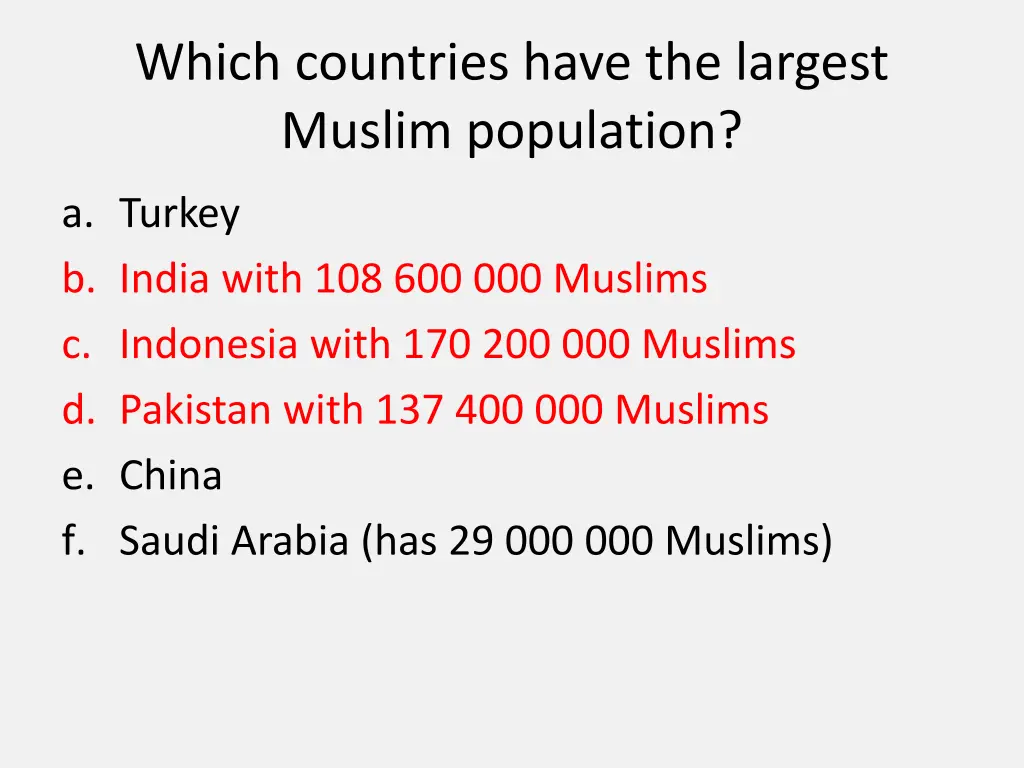 which countries have the largest muslim population 1