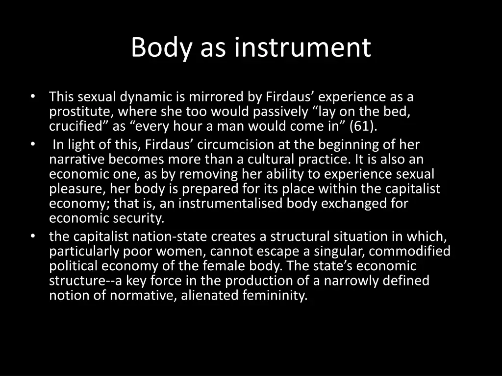 body as instrument