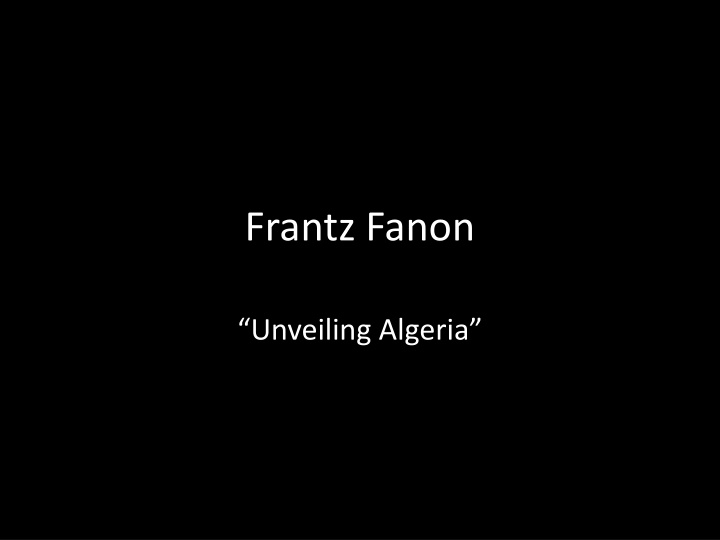 frantz fanon