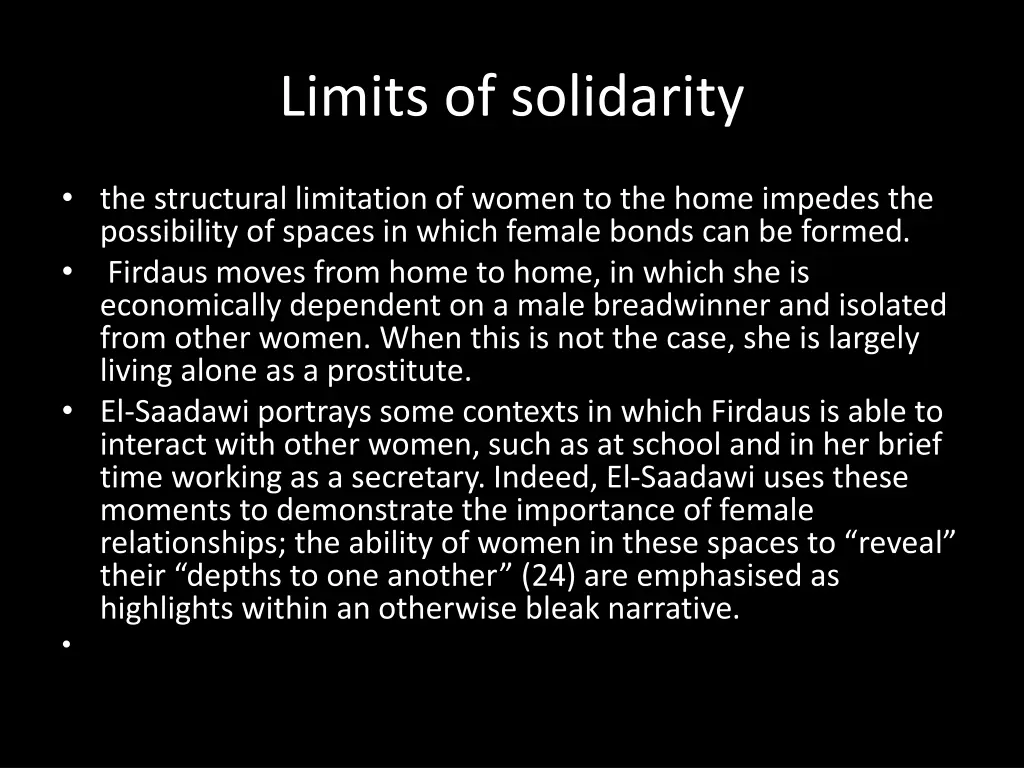 limits of solidarity