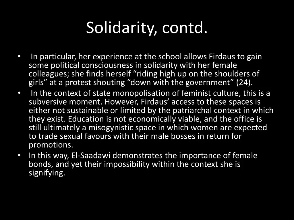 solidarity contd