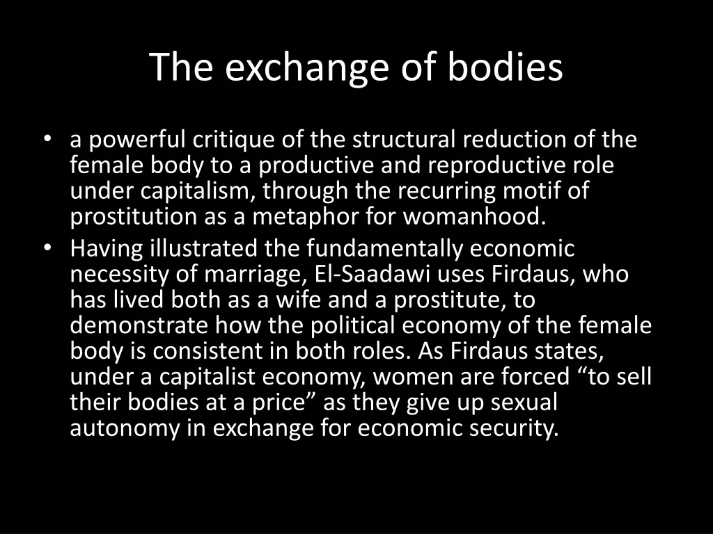 the exchange of bodies