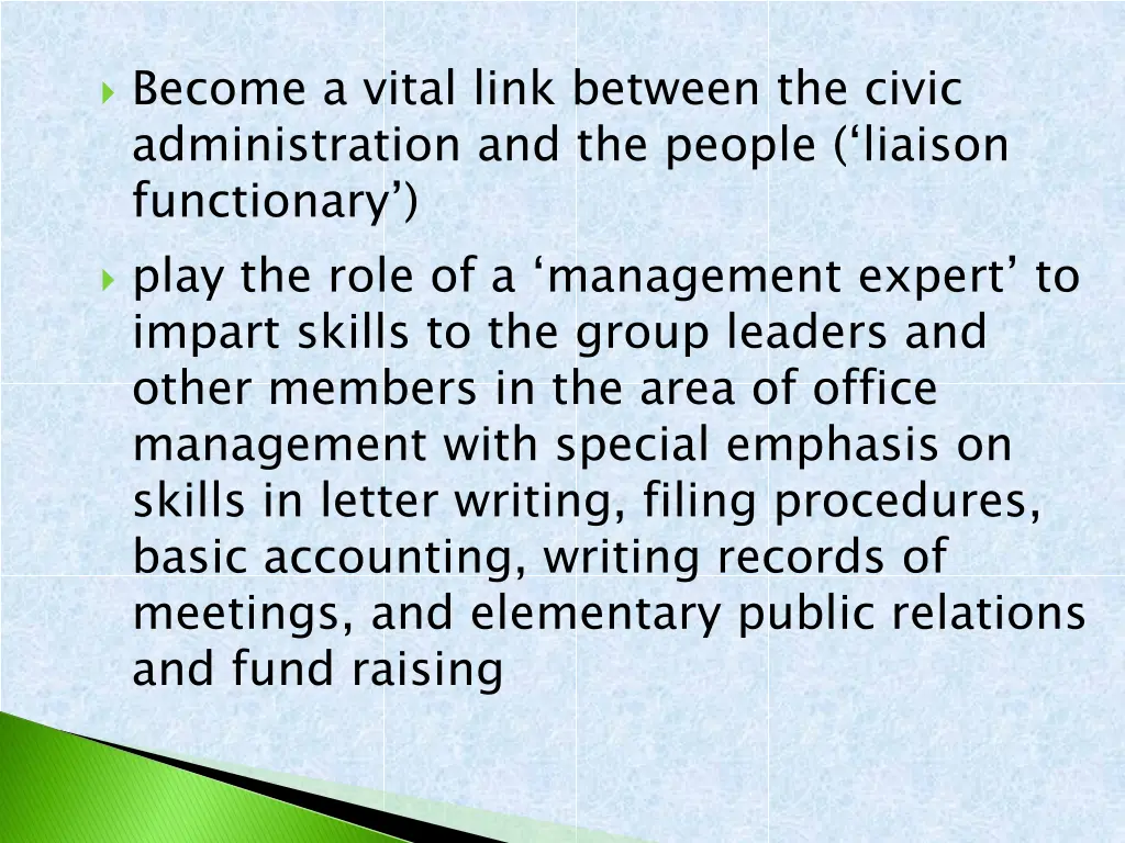 become a vital link between the civic