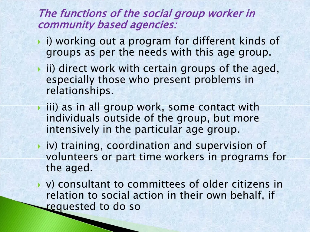 the functions of the social group worker