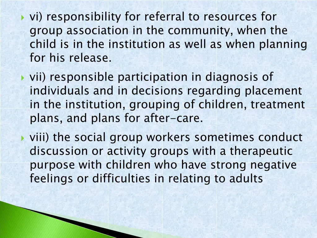 vi responsibility for referral to resources