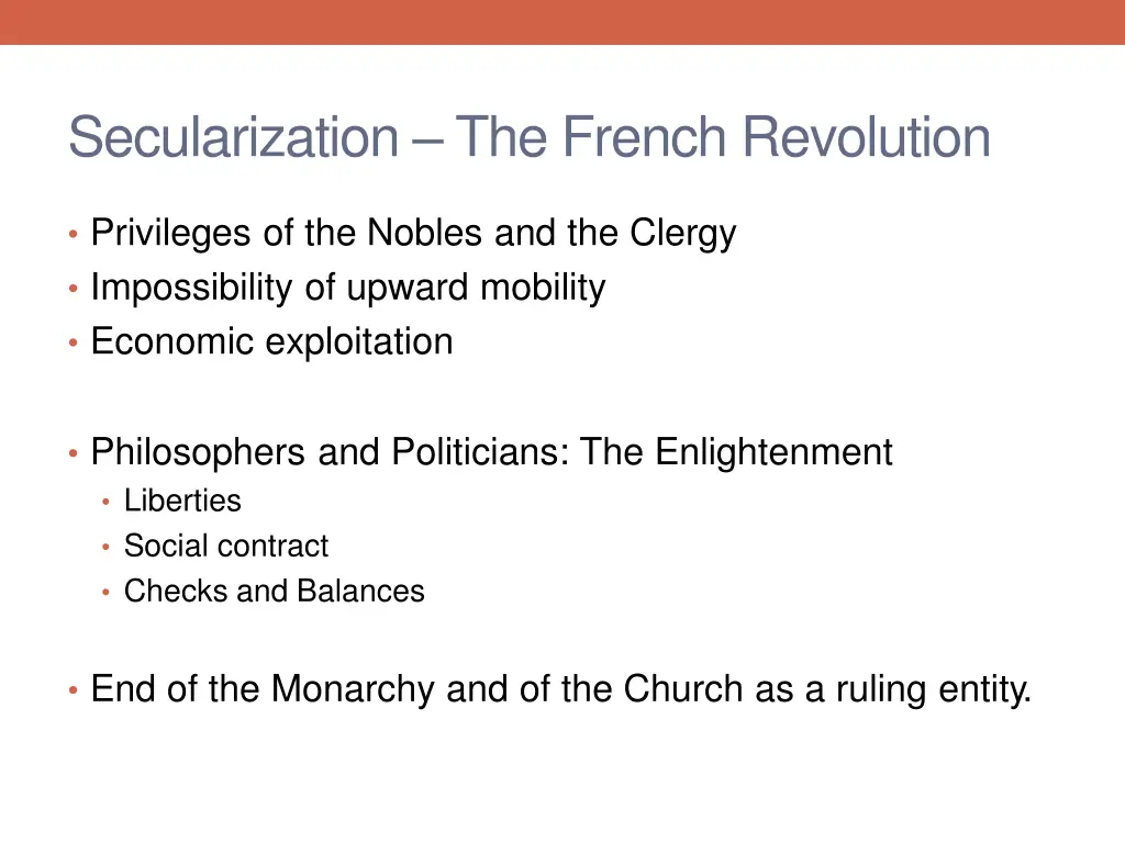 secularization the french revolution