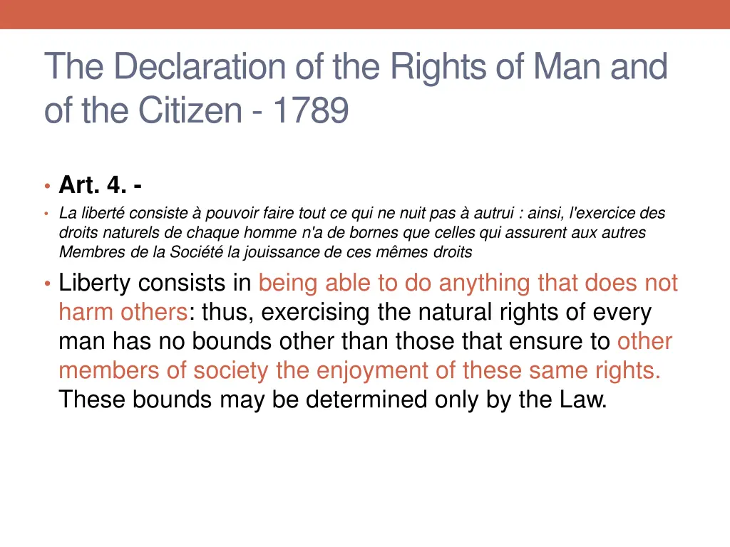 the declaration of the rights