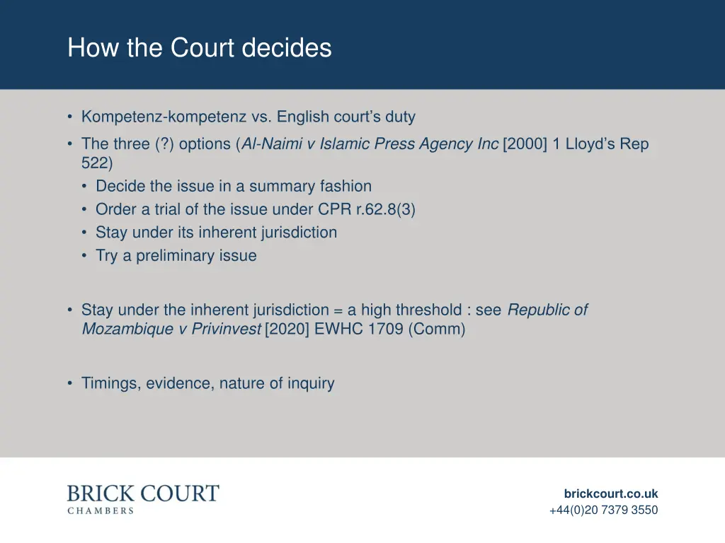 how the court decides