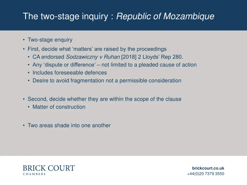 the two stage inquiry republic of mozambique