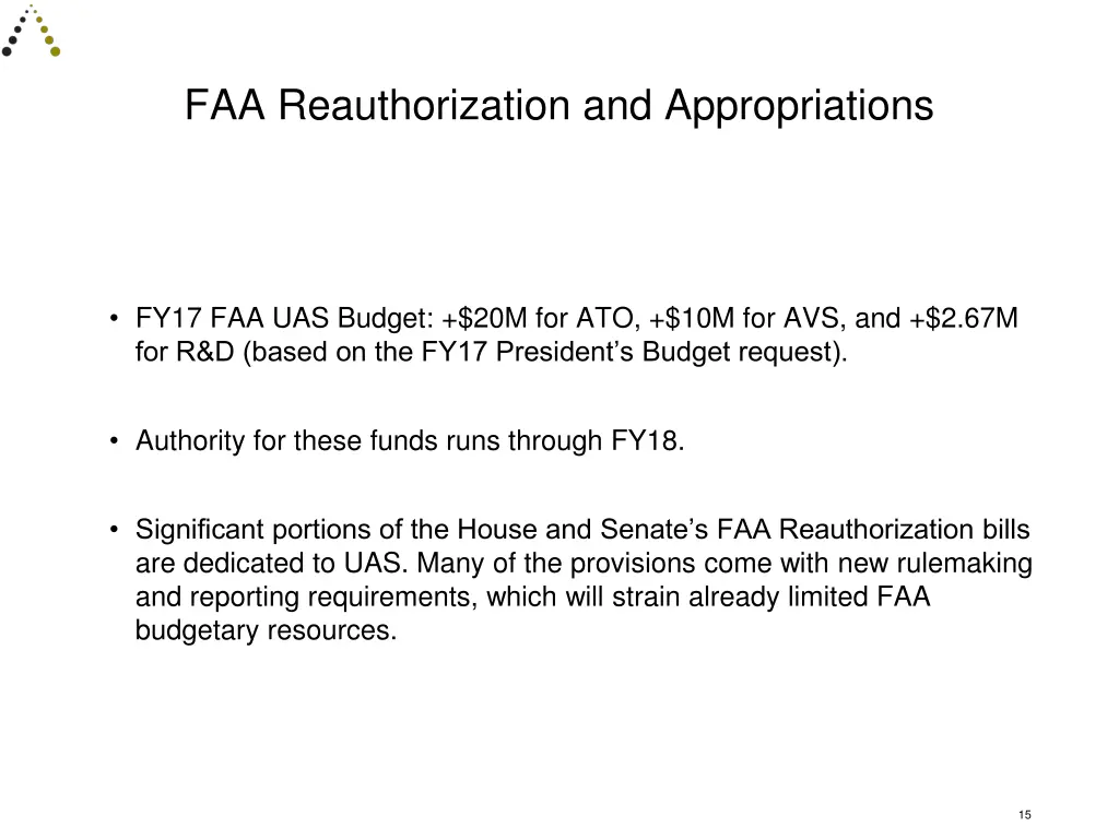 faa reauthorization and appropriations