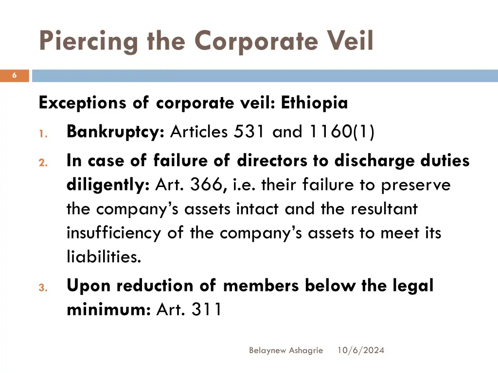 piercing the corporate veil 2