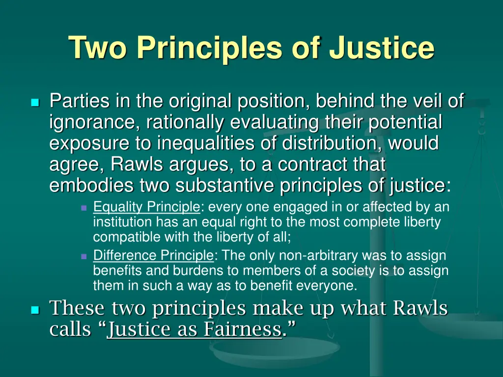 two principles of justice