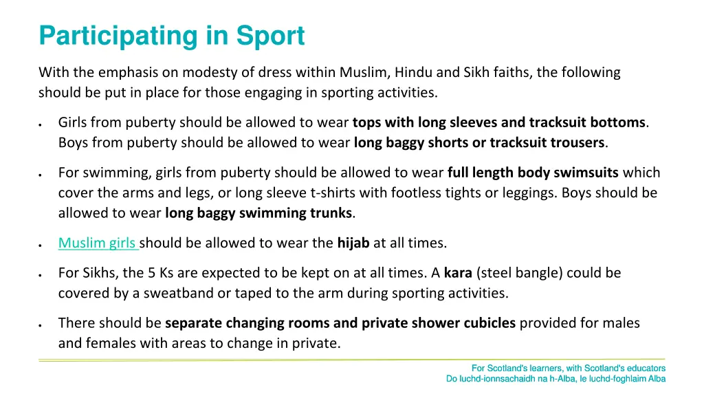 participating in sport