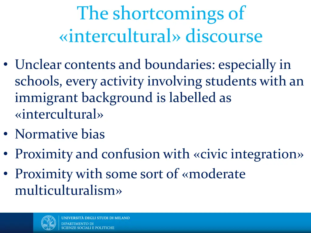 the shortcomings of intercultural discourse