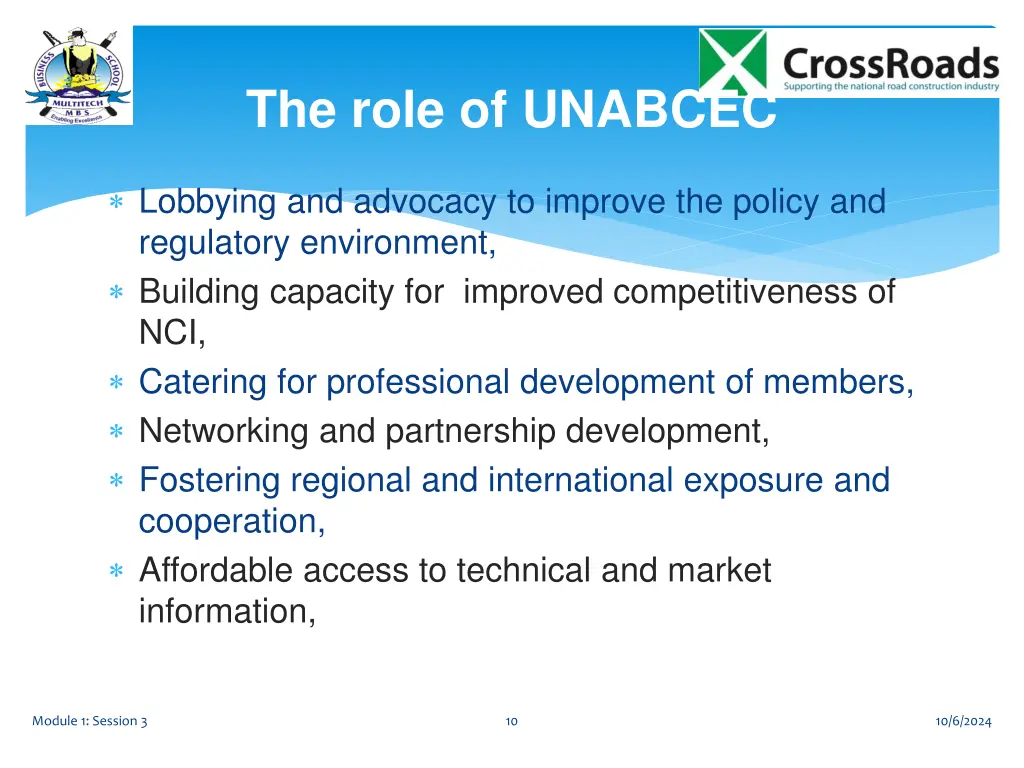 the role of unabcec