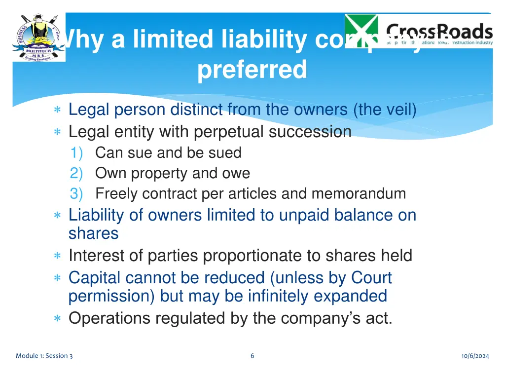 why a limited liability company is preferred