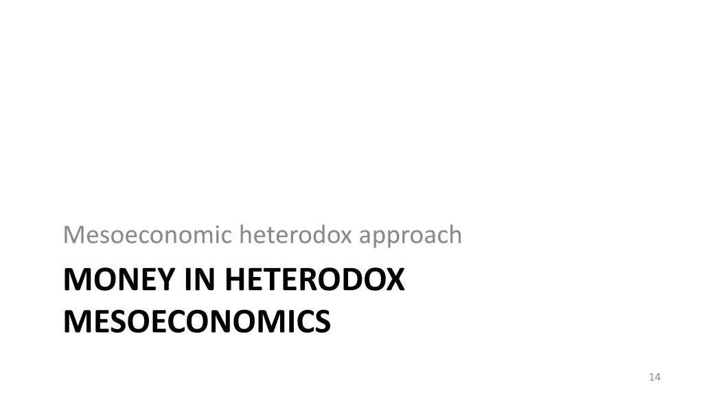 mesoeconomic heterodox approach