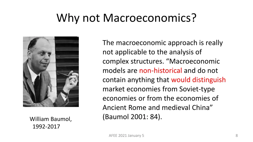 why not macroeconomics