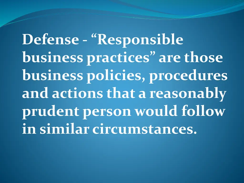 defense responsible business practices are those