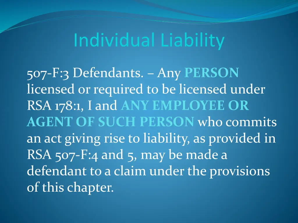 individual liability