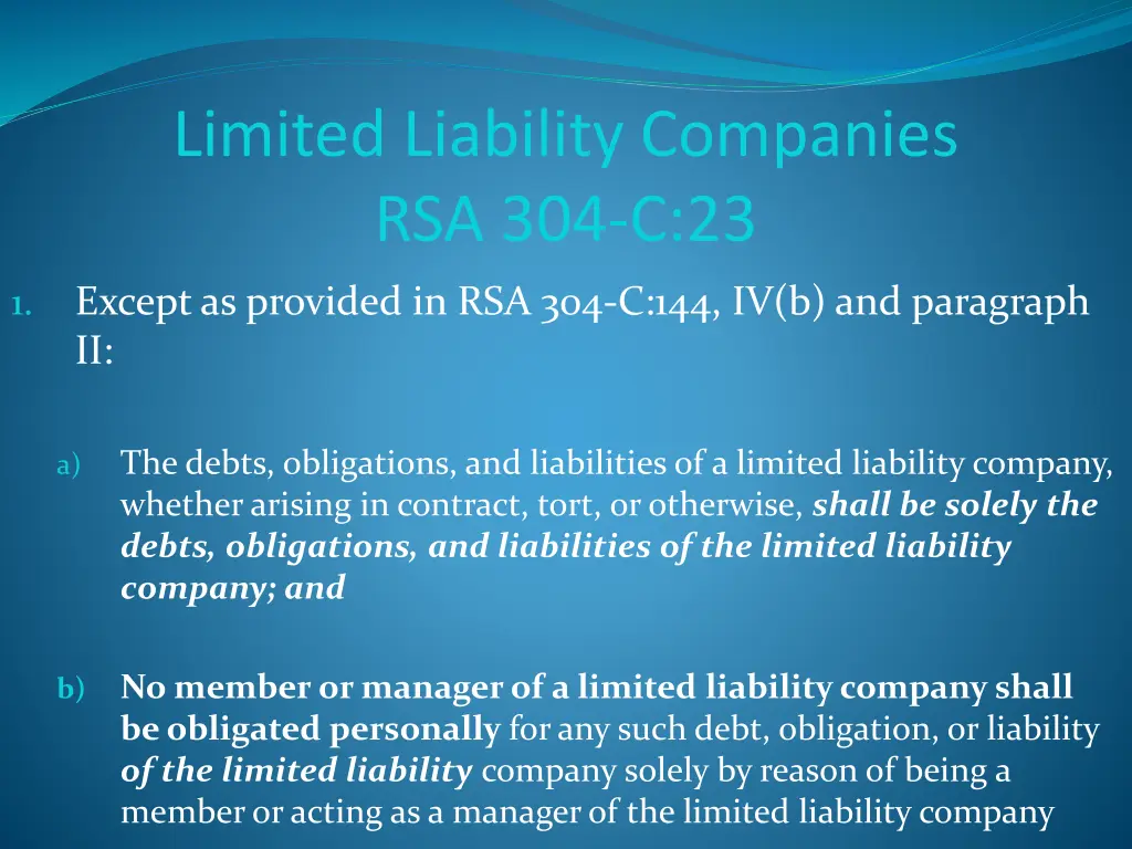 limited liability companies rsa 304 c 23