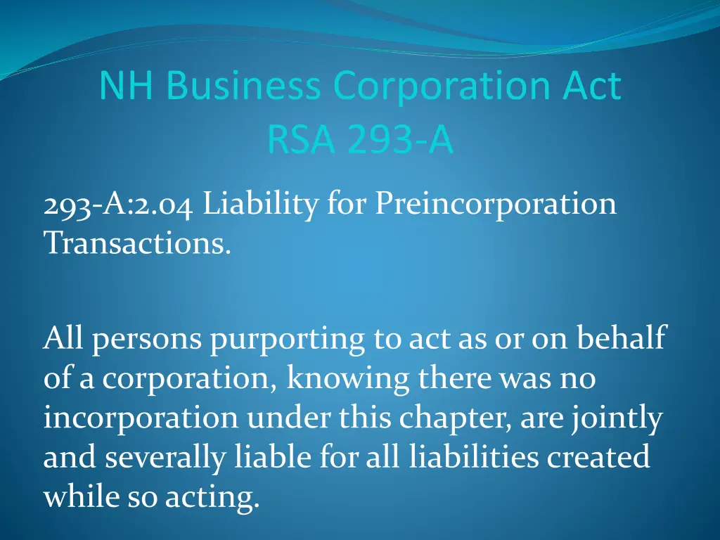 nh business corporation act rsa 293 a